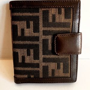 Authentic Fendi Zucca Canvas Leather Bifold Wallet